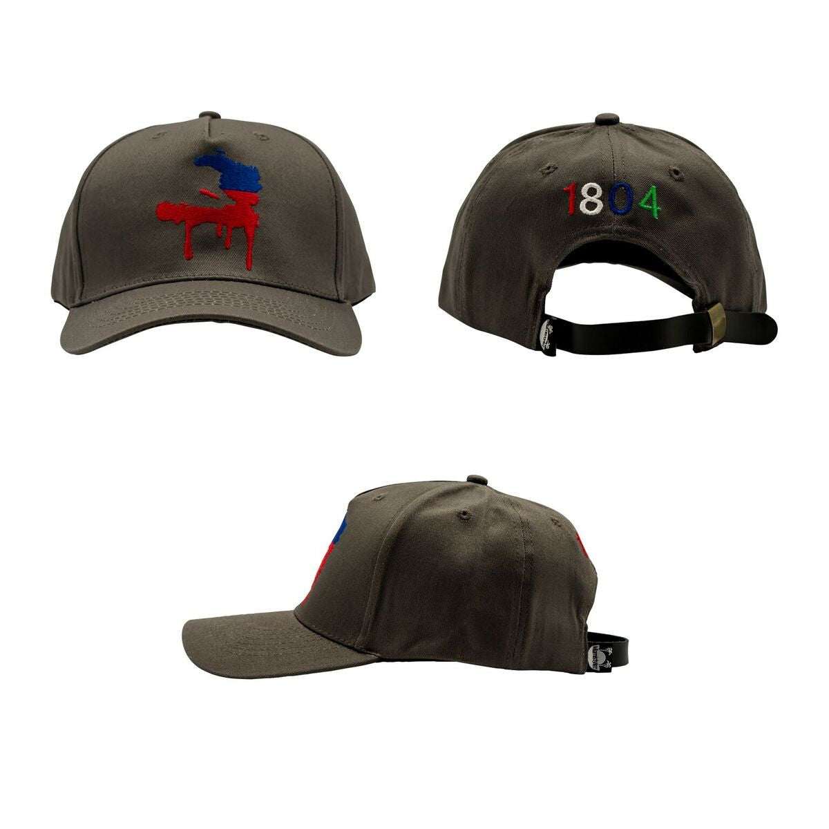 Grey Miamistylez 1804 3D Number Embroidered Dad Hat