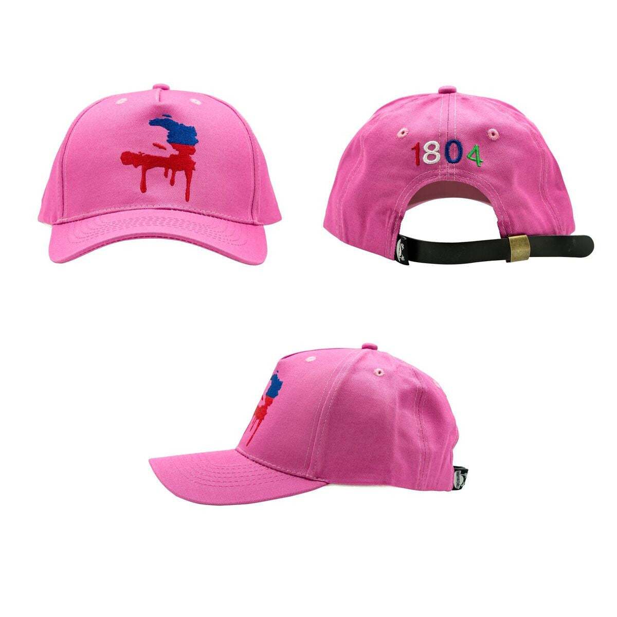 Pink Miamistylez 1804 3D Number Embroidered Dad Hat