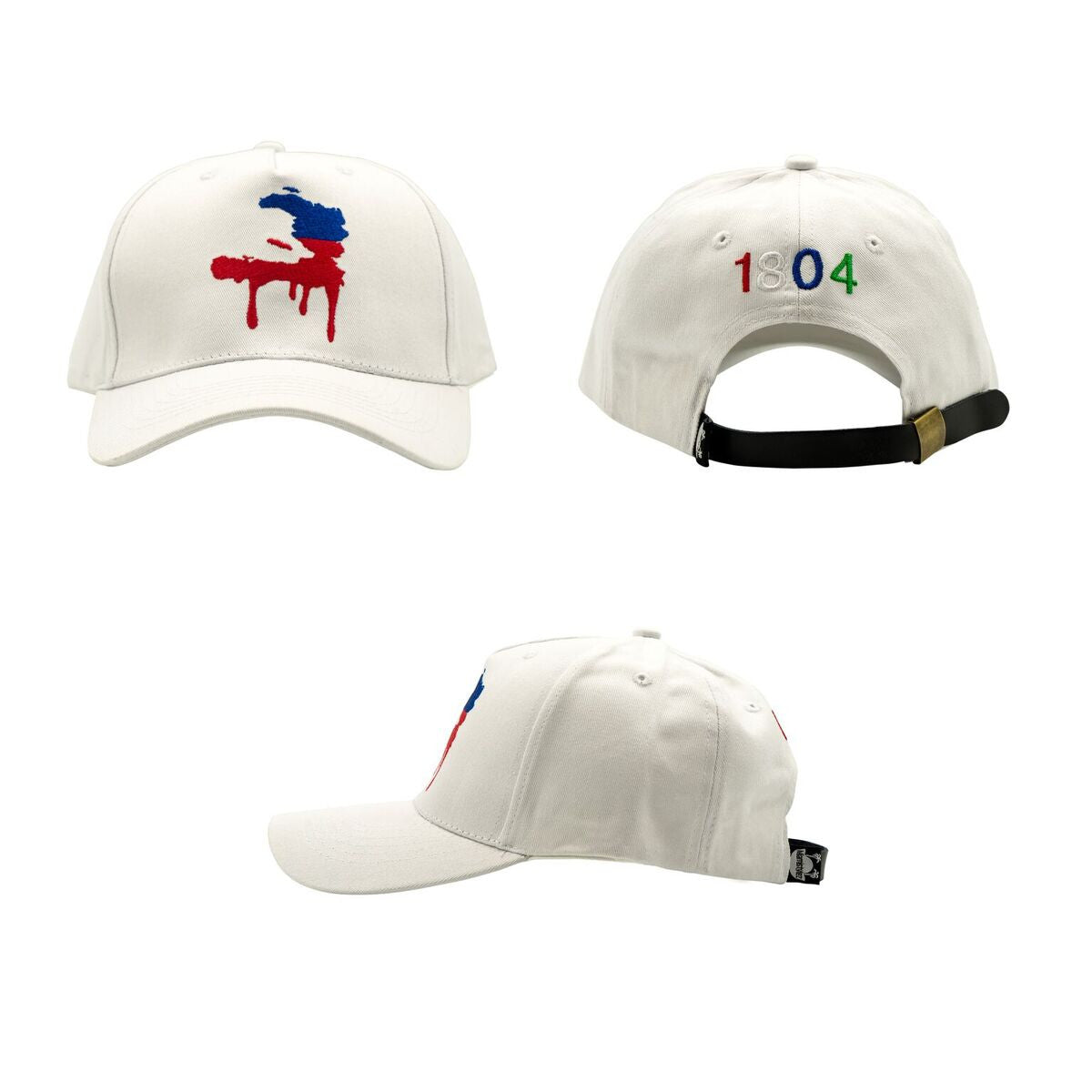 White Miamistylez 1804 3D Number Embroidered Dad Hat