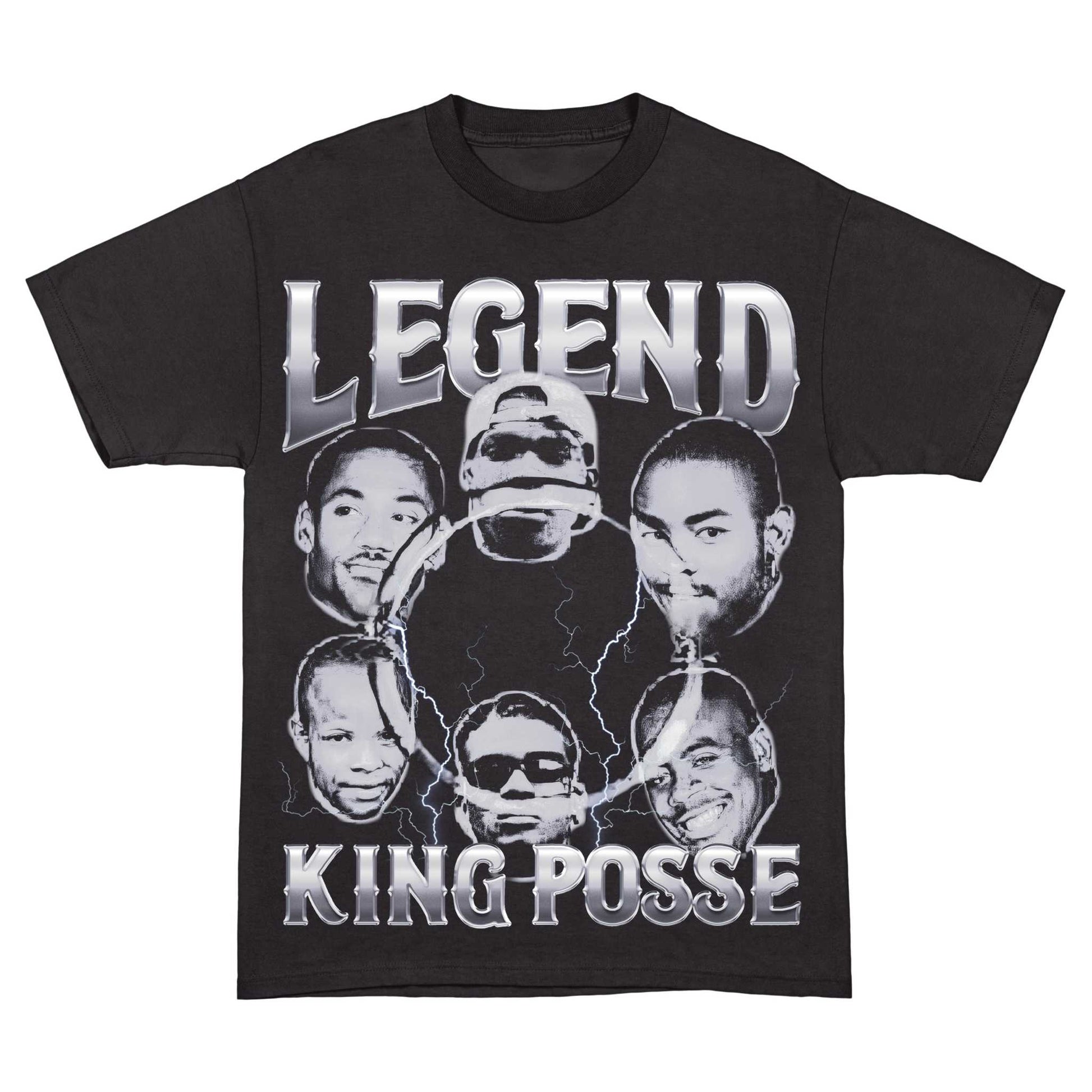 King Posse T-Shirt - Iconic Haitian Rap Group Graphic Tee in Black Cotton