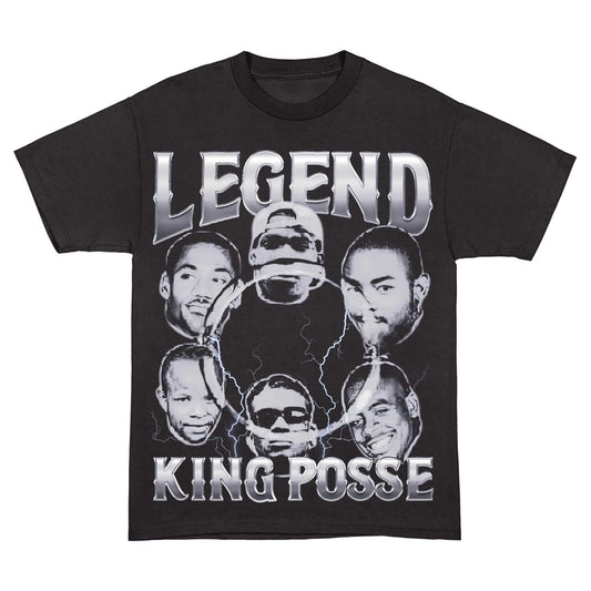 King Posse T-Shirt - Iconic Haitian Rap Group Graphic Tee in Black Cotton